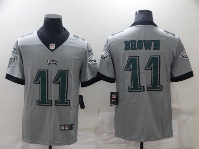 Men Philadelphia Eagles 11 Brown Grey Nike Vapor Untouchable Limited NFL Jersey